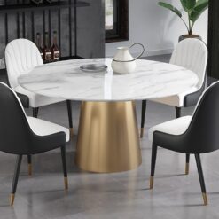BÀN ĂN CHÂN TRỤ INOX TẤM