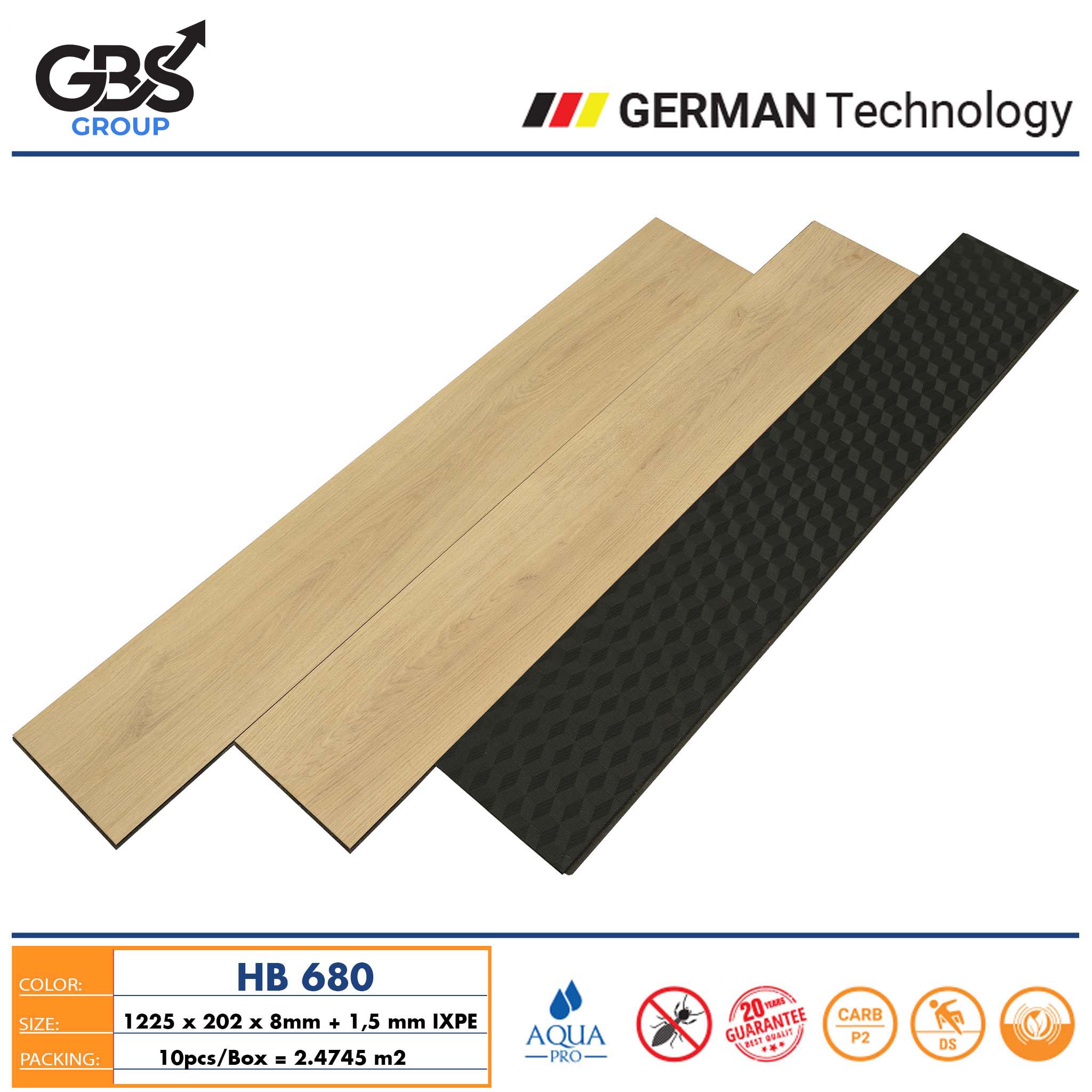 SÀN GỖ 8mm GBS – HB680 - Ảnh 2