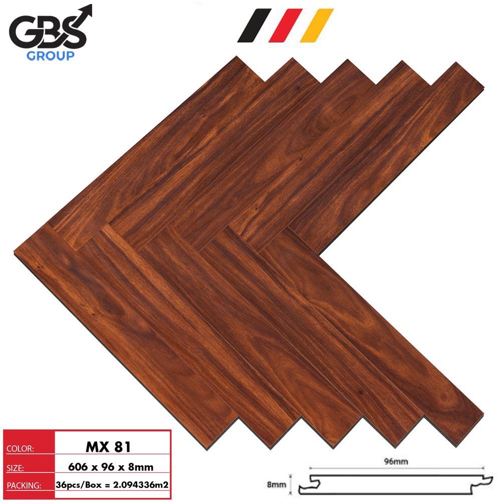 SÀN GỖ XƯƠNG CÁ 8mm GBS – MX81