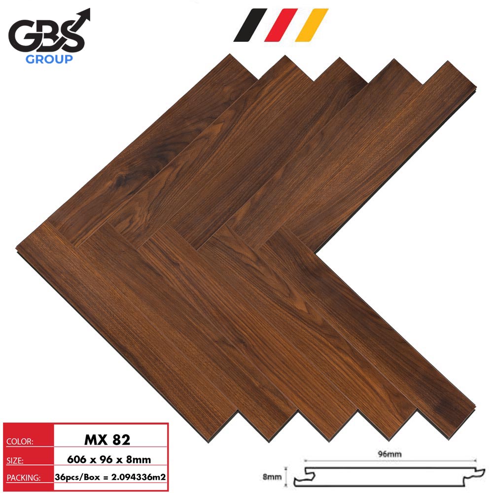 SÀN GỖ XƯƠNG CÁ 8mm GBS – MX82